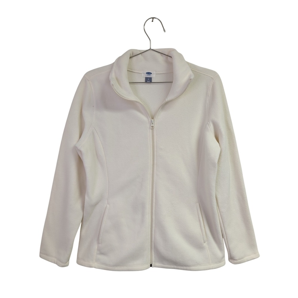Old Navy Performance Microfleece Full Zip Jacket Athleisure Active Marshmallow M - Picture 2 of 8